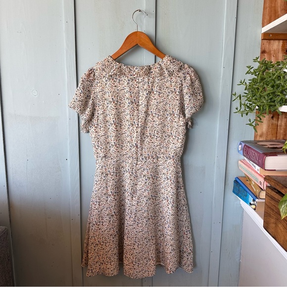 Madewell 100% Silk Ruffle-Neck Mini Dress - Picture 8 of 13